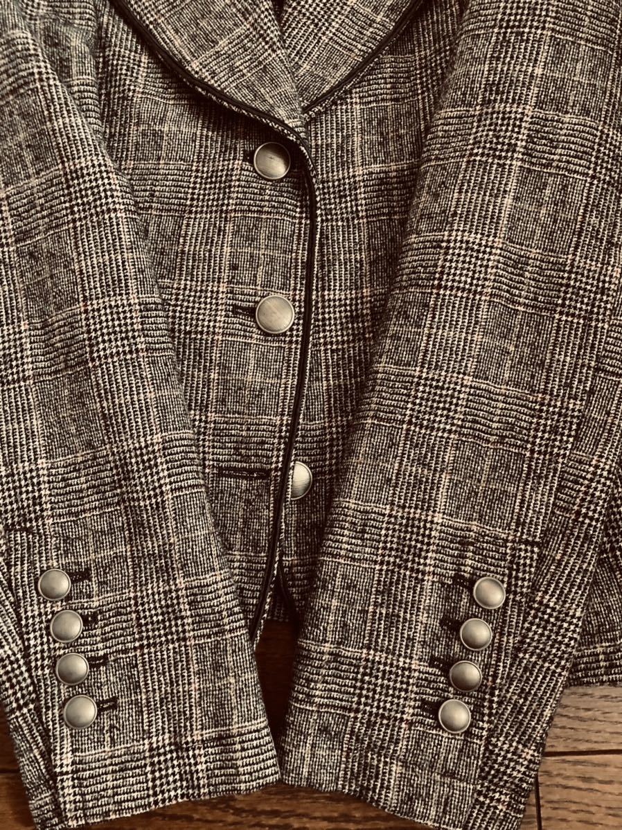 美品◇MOGA モガ ビギ グレンチェック ウール セットアップ スカート  