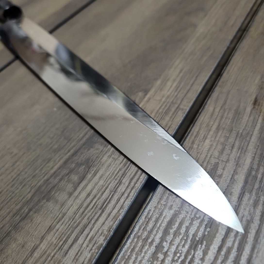 本焼 包丁 柳刃 堺打刃物 森本光一作 八角黒檀 本焼 水