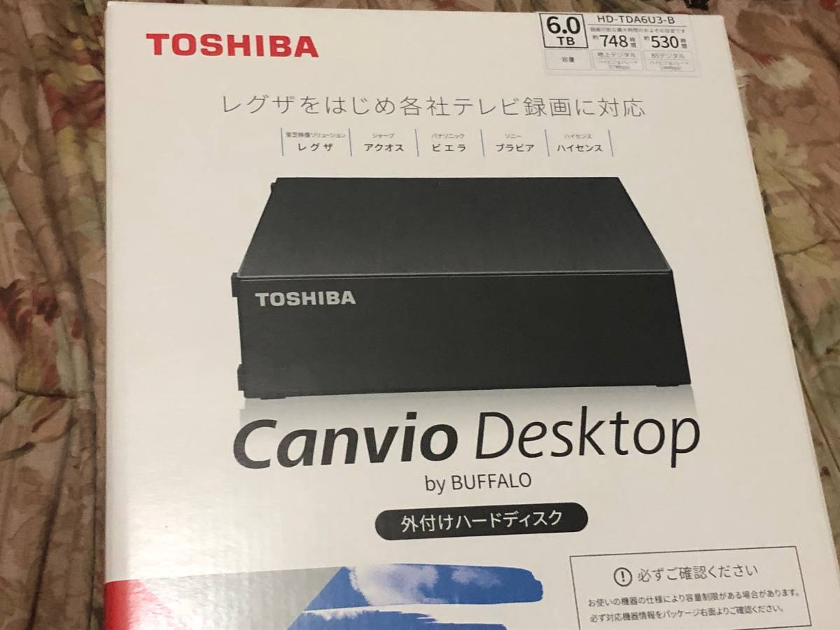 東芝 バッファロー製 外付けHDD 6TB HD-TDA6U3-B 東芝 バッファロー製 