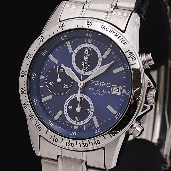クロノグラフ SEIKO セイコー 2026年 QZ 7点まとめ 1円 稼働 美品 箱/