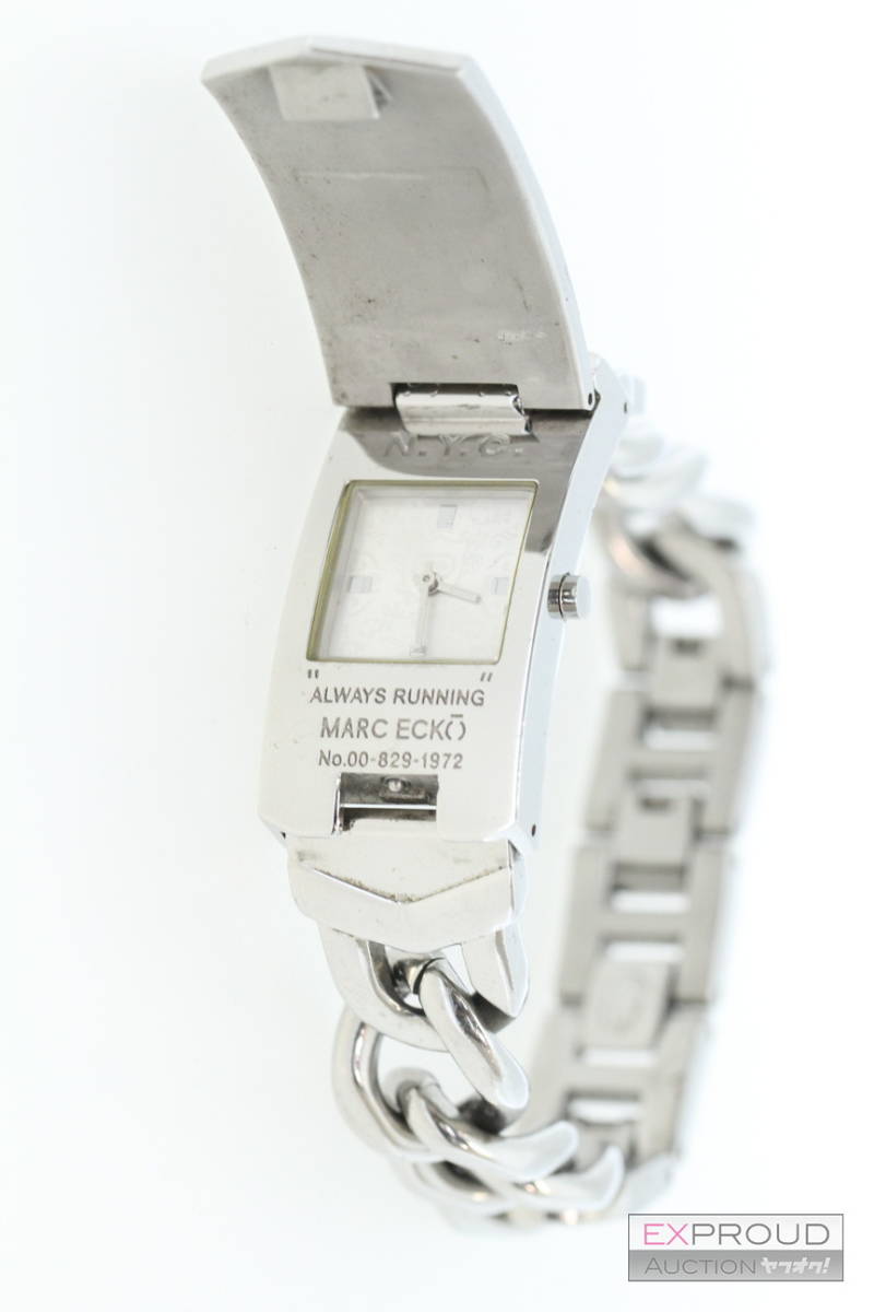 良品 W45 Marc Eckoマークエコー e13570g1 N.Y.C ドクロ スカル 腕時計 