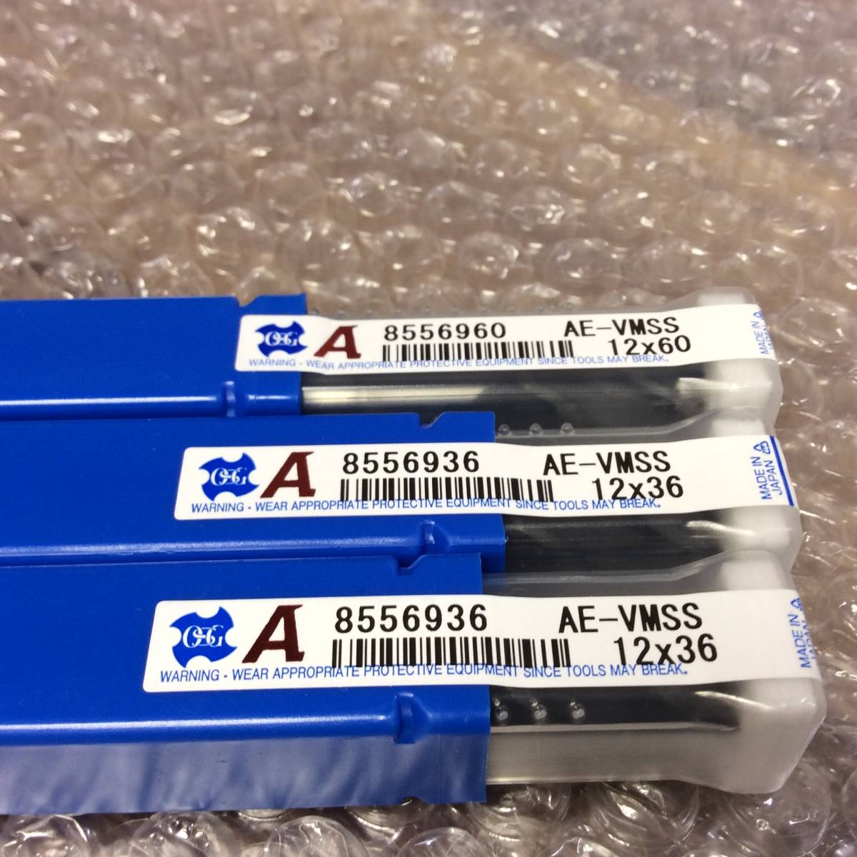 【新品，人気】 AH-8040 品 OSG 超硬防振型エンドミル 3本セット AE-VMSS 12&times;60 / 12&times;36 2本 クリックポスト発送(フライス盤)｜売買されたオークション情報、yahooの商品情報をアーカイブ公開 - オークファン 鉄工用