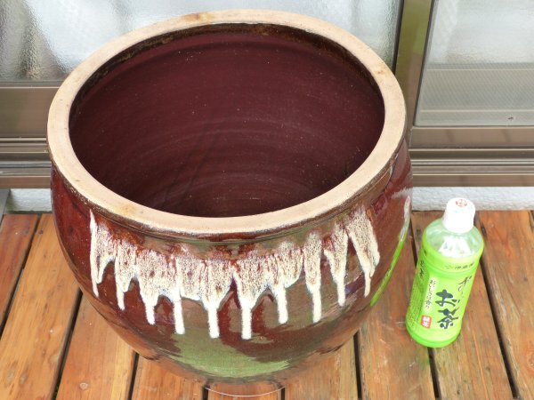 昔の瓶(かめ)・食品保存用・ディスプレー用・ビンテージ・陶器製(陶器