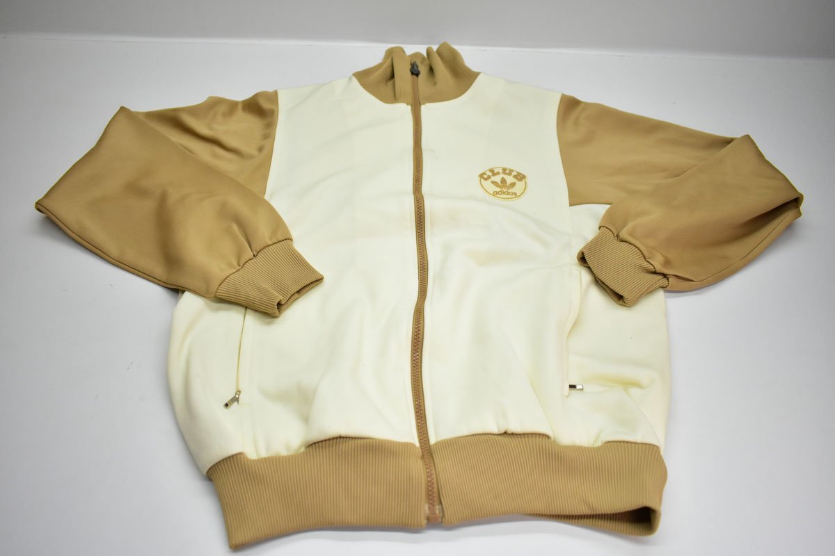 ビンテージ CLUB adidas ジャージ 白×ベージュ サイズ6[クラブ 