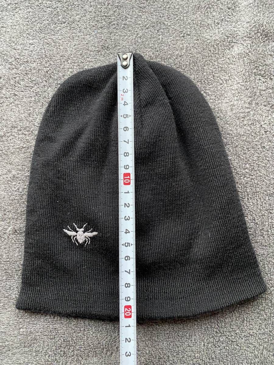 1円スタート】ディオールオム DIOR BEE ニット帽 ブラック 黒 ビーニー