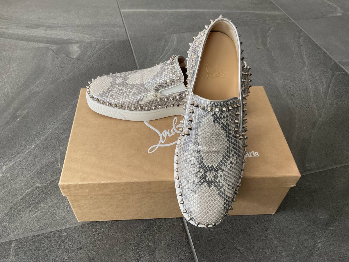 ☆Christian Louboutin クリスチャンルブタン PIK BOAT FLAT PYTH 