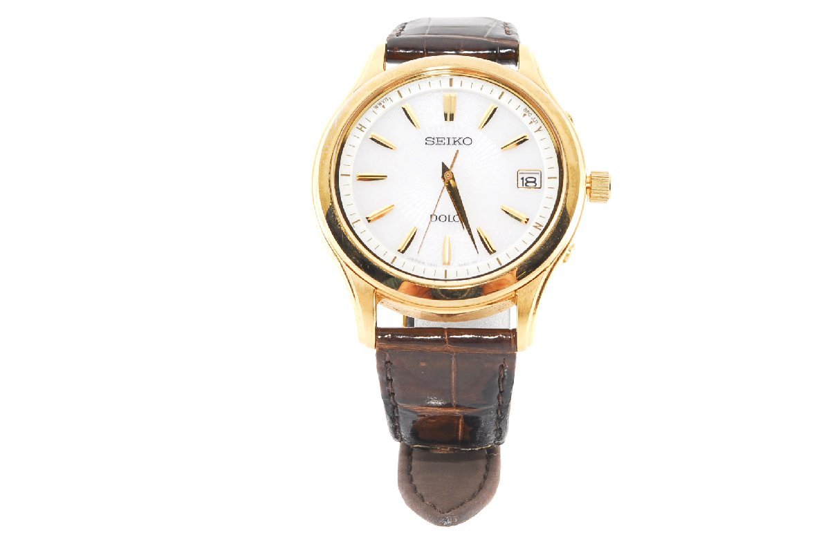 稼動品 セイコー ドルチェ 7B24-0AV0 ゴールド SS QZメンズ 時計 SEIKO