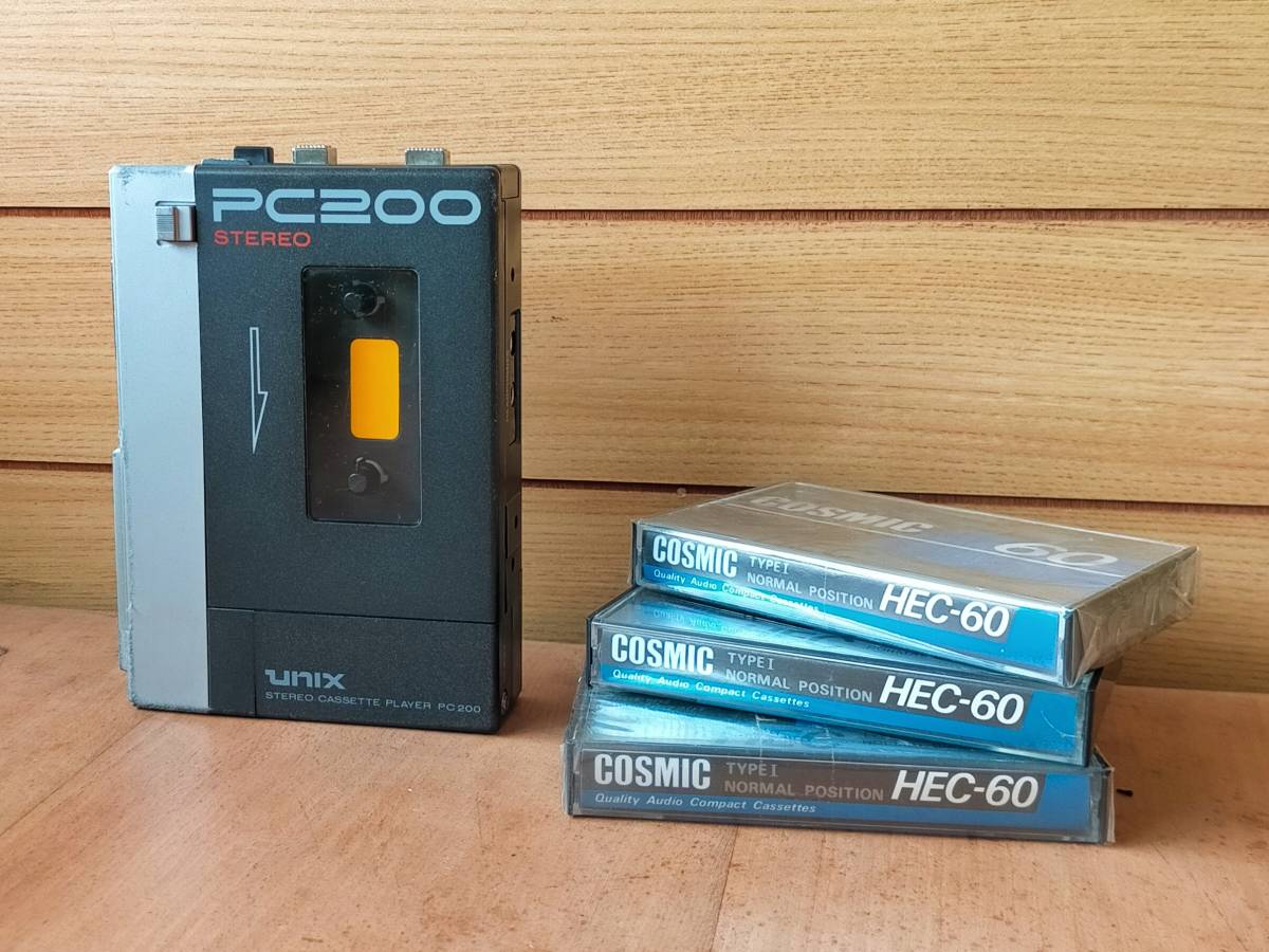 ☆マランツ UNIX PC200 ポータブルカセットプレーヤー ジャンク品 ◎カセットプレイヤー UNIX PC200 昭和レトロ/可動品ジャンク(再生専用