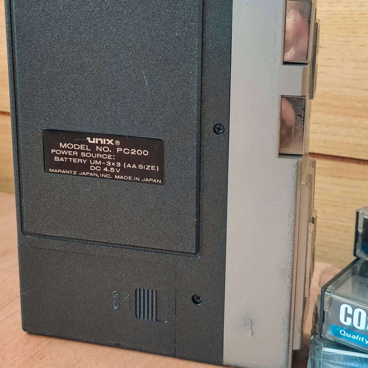 ◎カセットプレイヤー UNIX PC200 昭和レトロ/可動品ジャンク(再生専用