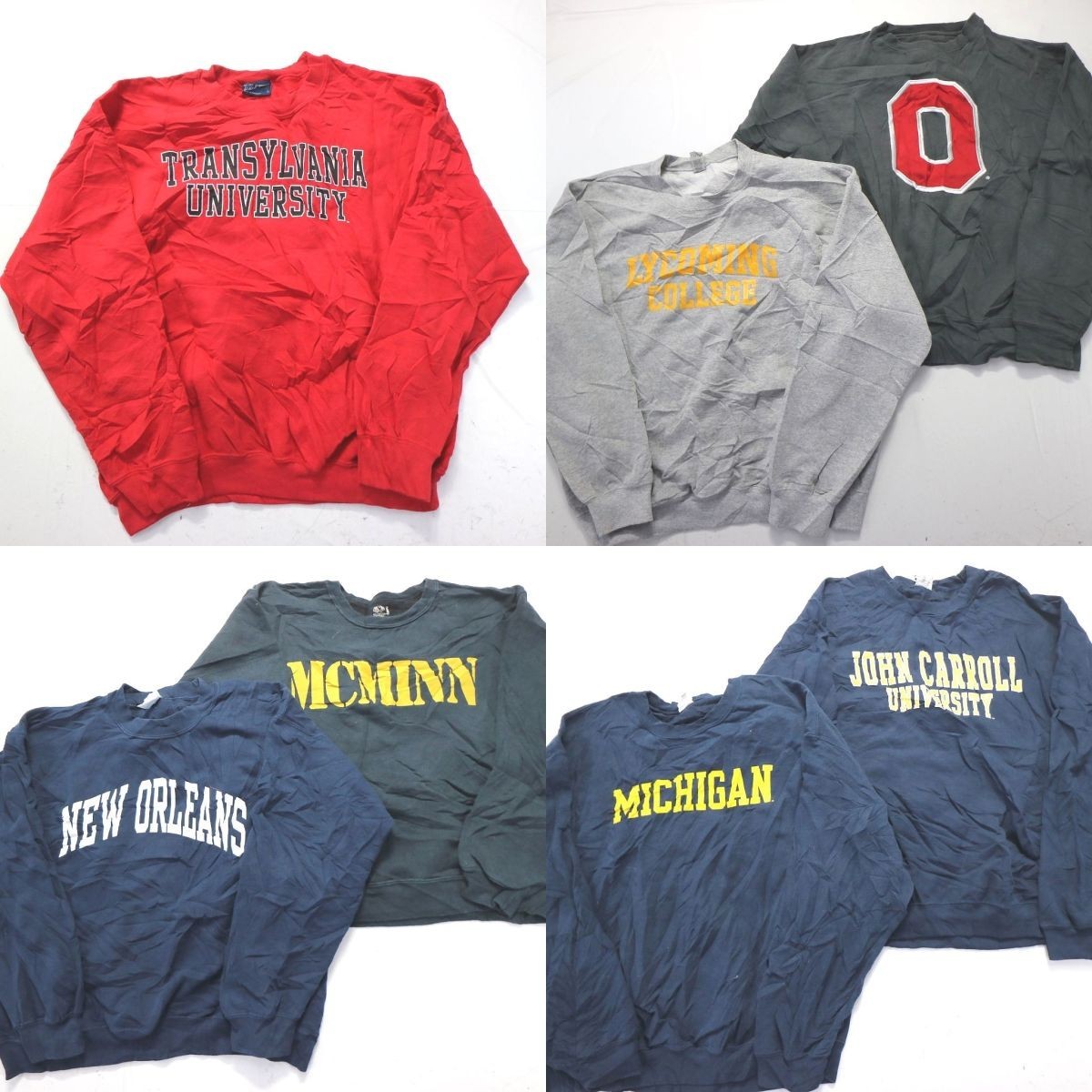 【超激得，SALE】 カレッジプリントスウェット set ミシガン オハイオ 他 メンズL/XL 6枚セット まとめ売り 古着卸 1円スタート 最落なし MJ3960(XLサイズ以上)｜売買されたオークション情報、yahooの商品情報をア XLサイズ以上