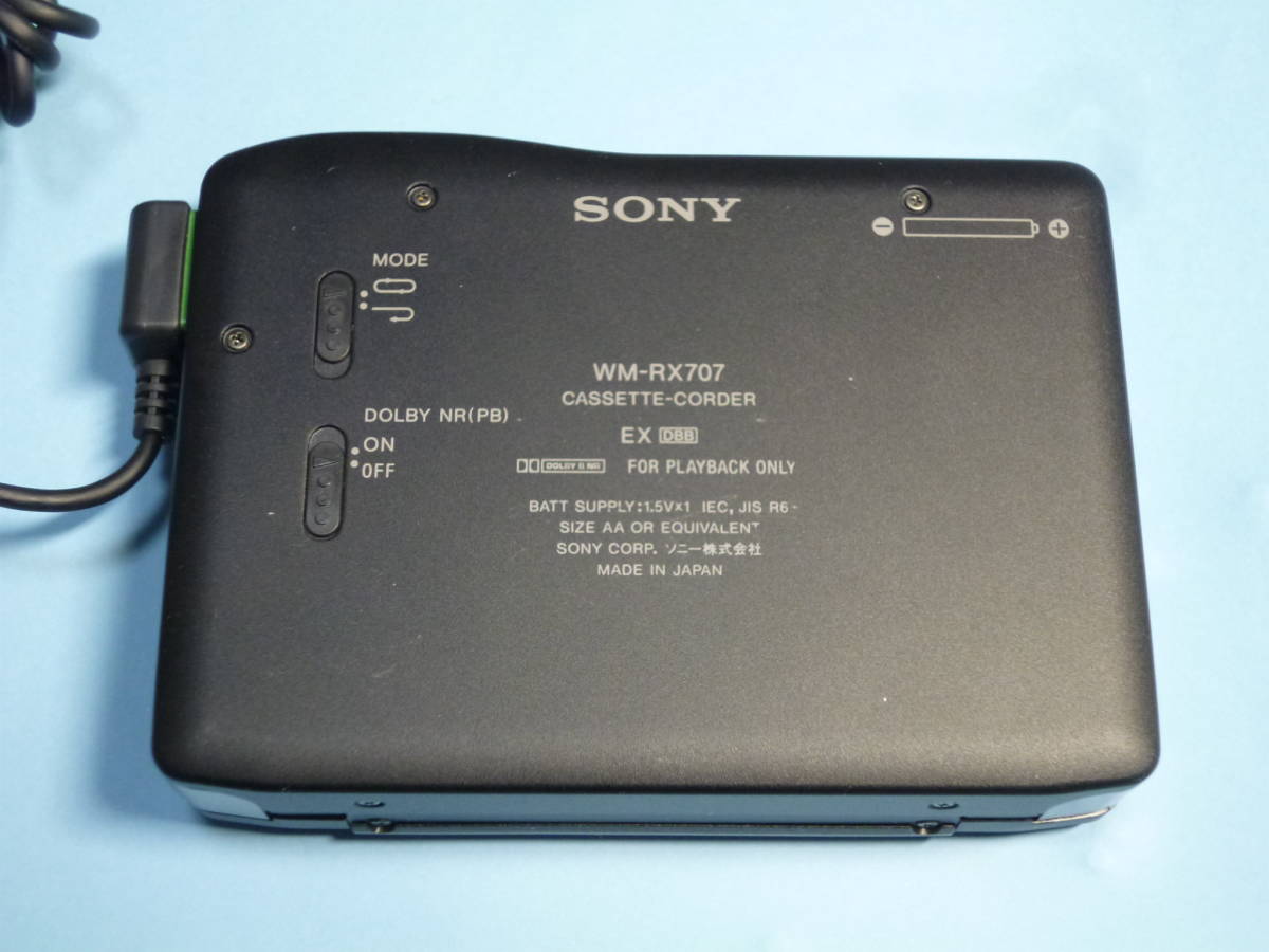 美品・動作　SONY ソニー　WALKMAN ポータブルカセットプレーヤー　WM-RX707 SONY ソニー WALKMAN FM&frasl;AMラジオ ☆美品・動作△☆ ウォークマンジャンク品