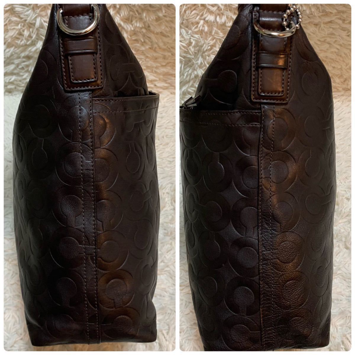 メンズ 定価￥89,250 美品 COACH コーチ 70249 オプアート レザー 
