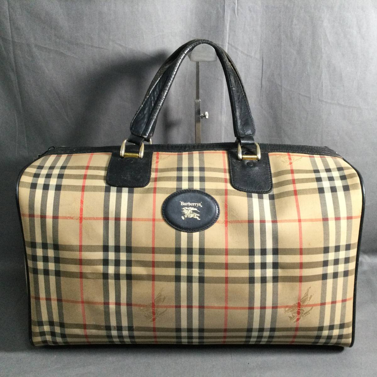Burberrys バーバリー ボストン チェック柄 旅行鞄 希少 Burberrys