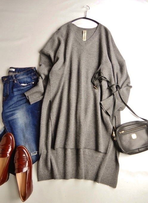 極美品 nagonstans ナゴンスタンス ウール カシミア vネック ニット