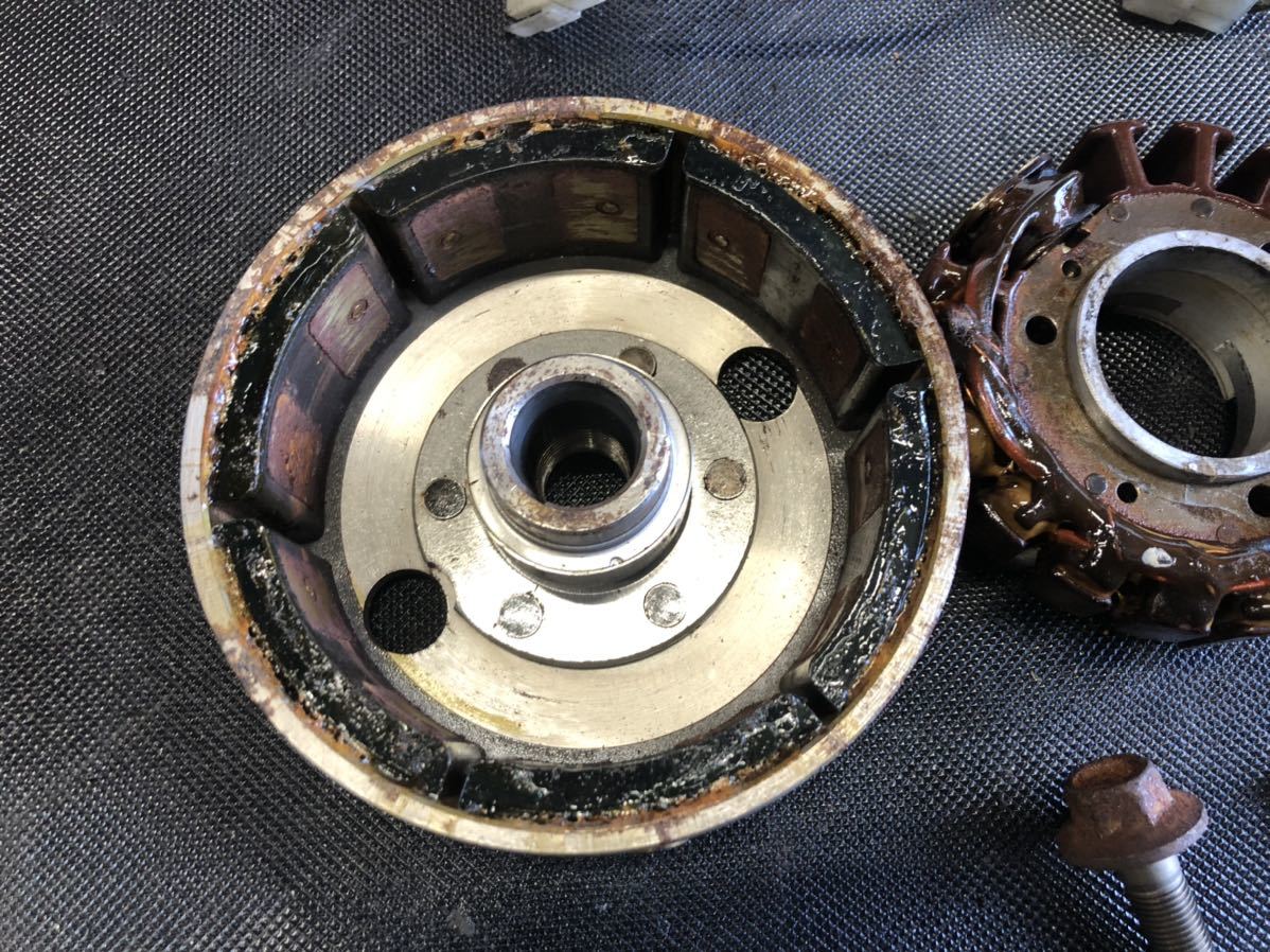 CB400N 実働ジェネレーター　フライホイール 極上 確実実働 CB400N CB400T ジェネレーター ステーターコイル フライ