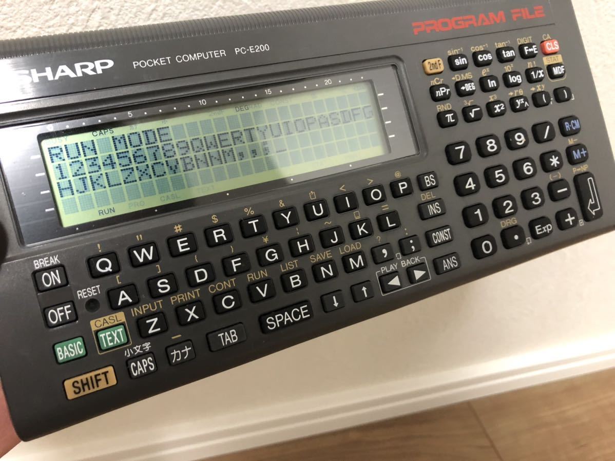 SHARP◇シャープ ポケットコンピューター PC-E200◇ポケコン PROGRAM