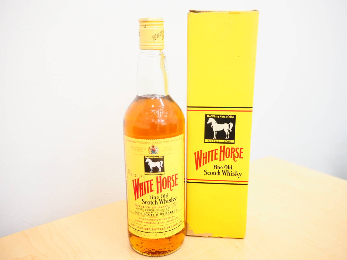 古酒】WHITE HORSE FineOld ホワイトホース ウイスキ 750ml/ot ◇未開