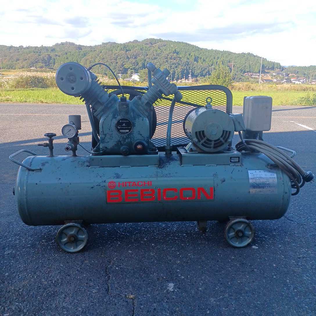 日立 エアーコンプレッサー ベビコン 3.7P-9.5T 60Hz 三相200V HITACHI