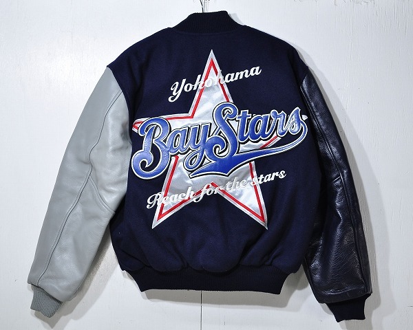 中古■日本シリーズ　 横浜ベイスターズ 牛革 スタジャン 美品 Lサイズ　スタジャン ジャケット ベイスターズ プロコレクション