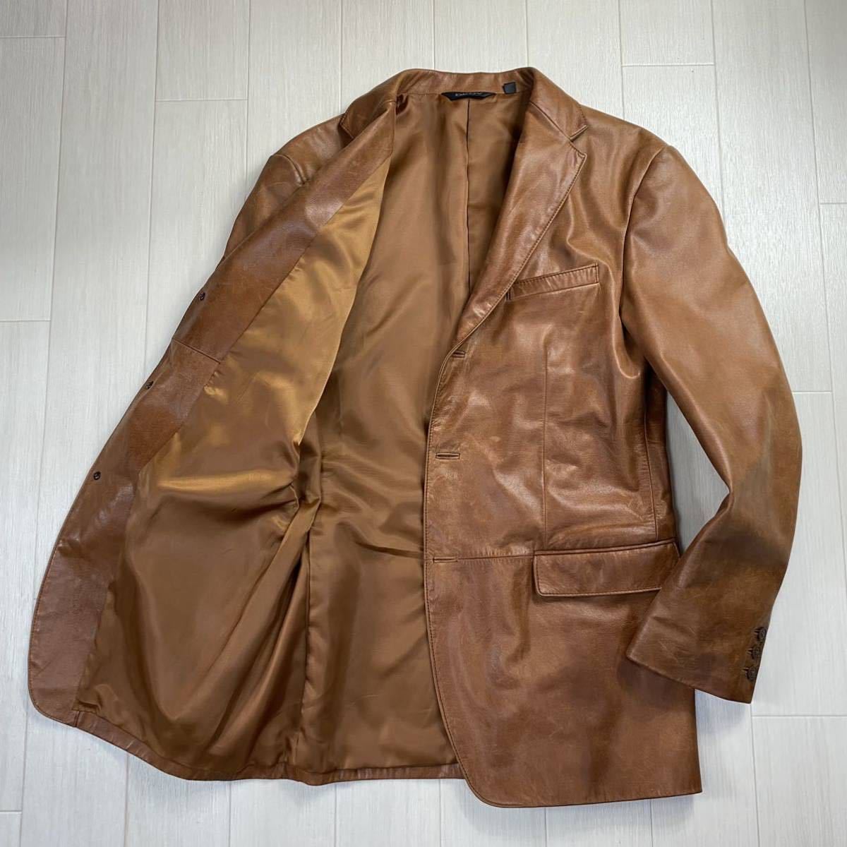 DONNA KARAN ダナ リアル ジャケット 本革 キャラン レザー