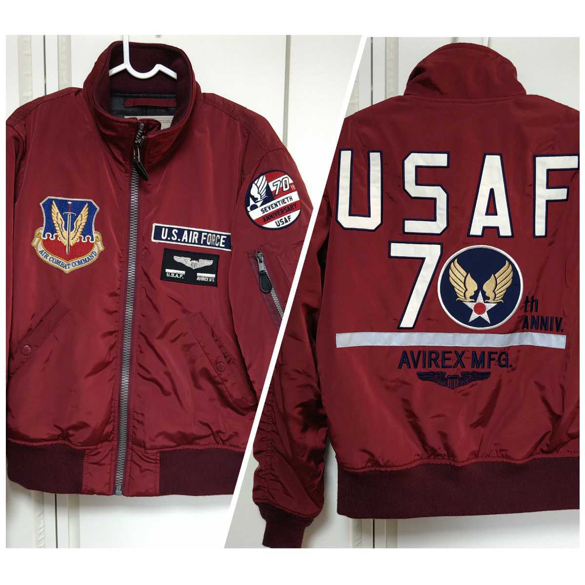 AVIREX/限定品/美品メンズM/6172140/U.S.A.F.70th/MA-1フライト 