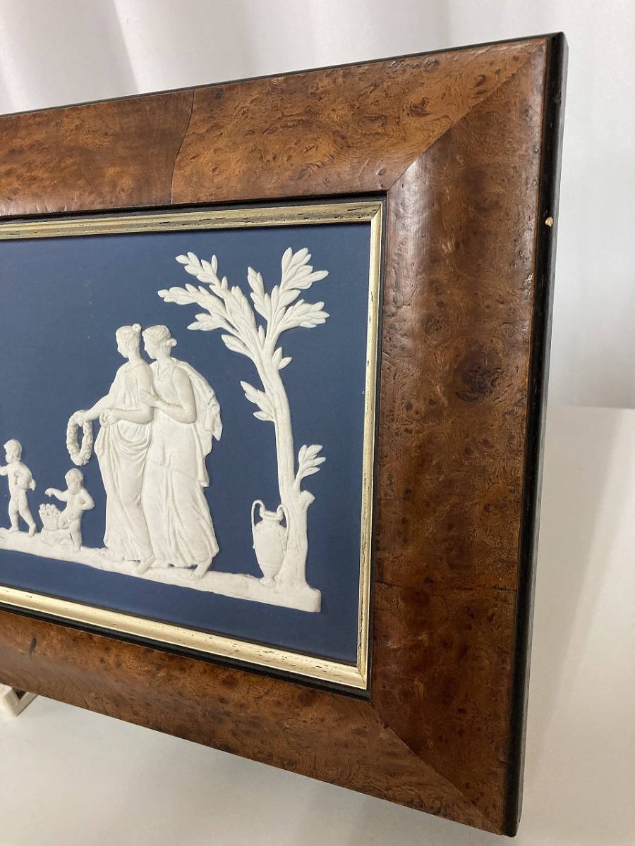 流行販売 □ioy1025□Wedgwood ウェッジウッド 陶板 額 壁掛け レリーフ□