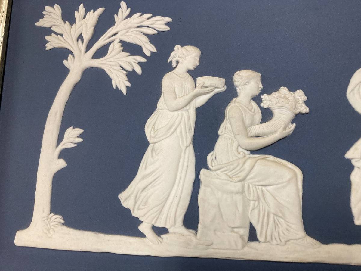 流行販売 □ioy1025□Wedgwood ウェッジウッド 陶板 額 壁掛け レリーフ□