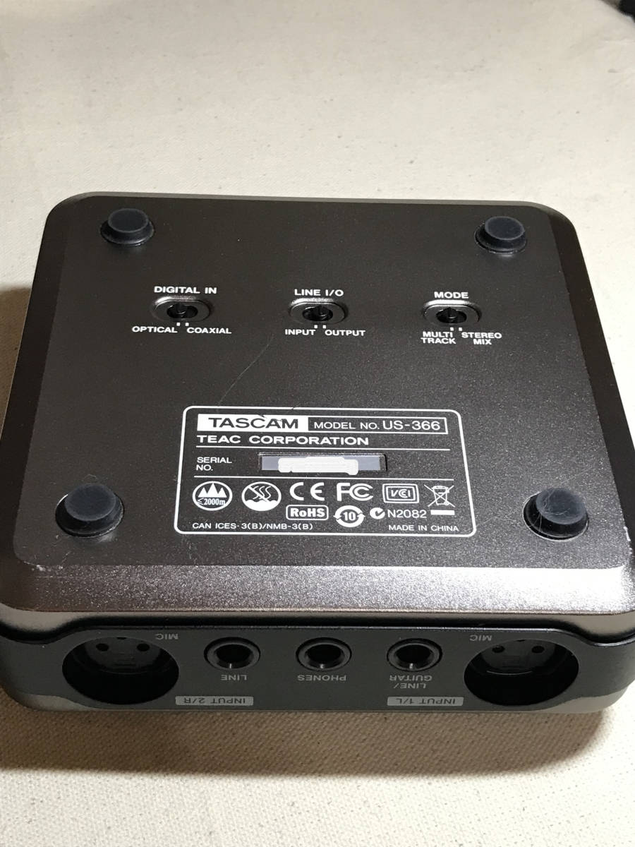 Tascam US-366 USB Audio Interface DSPミキサー搭載 USB2.0 192kHz