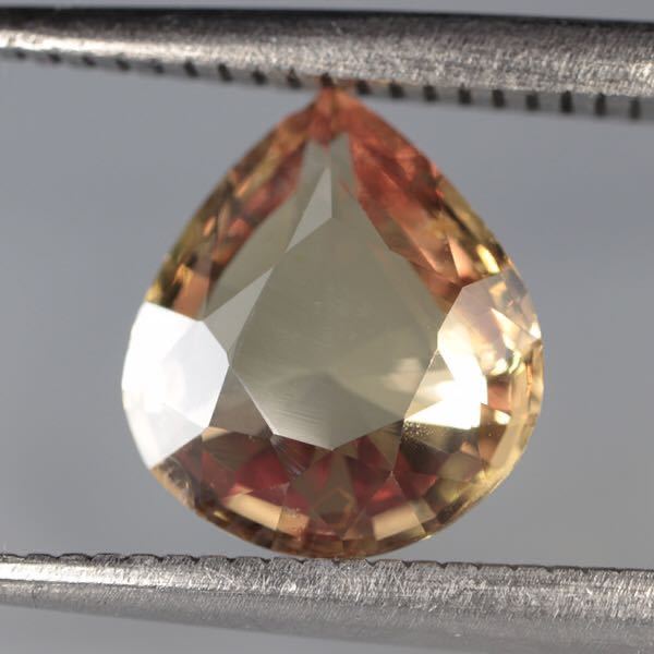 美しい 大粒 非加熱 天然オレンジブラウンサファイアルース2.159ct ソーティング付 