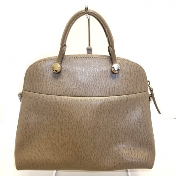 フルラ FURLA ハンドバッグ パイパー レザー グレーベージュ バッグ フルラ ハンドバッグ グレーベージュ レディース 保存 ショルダー