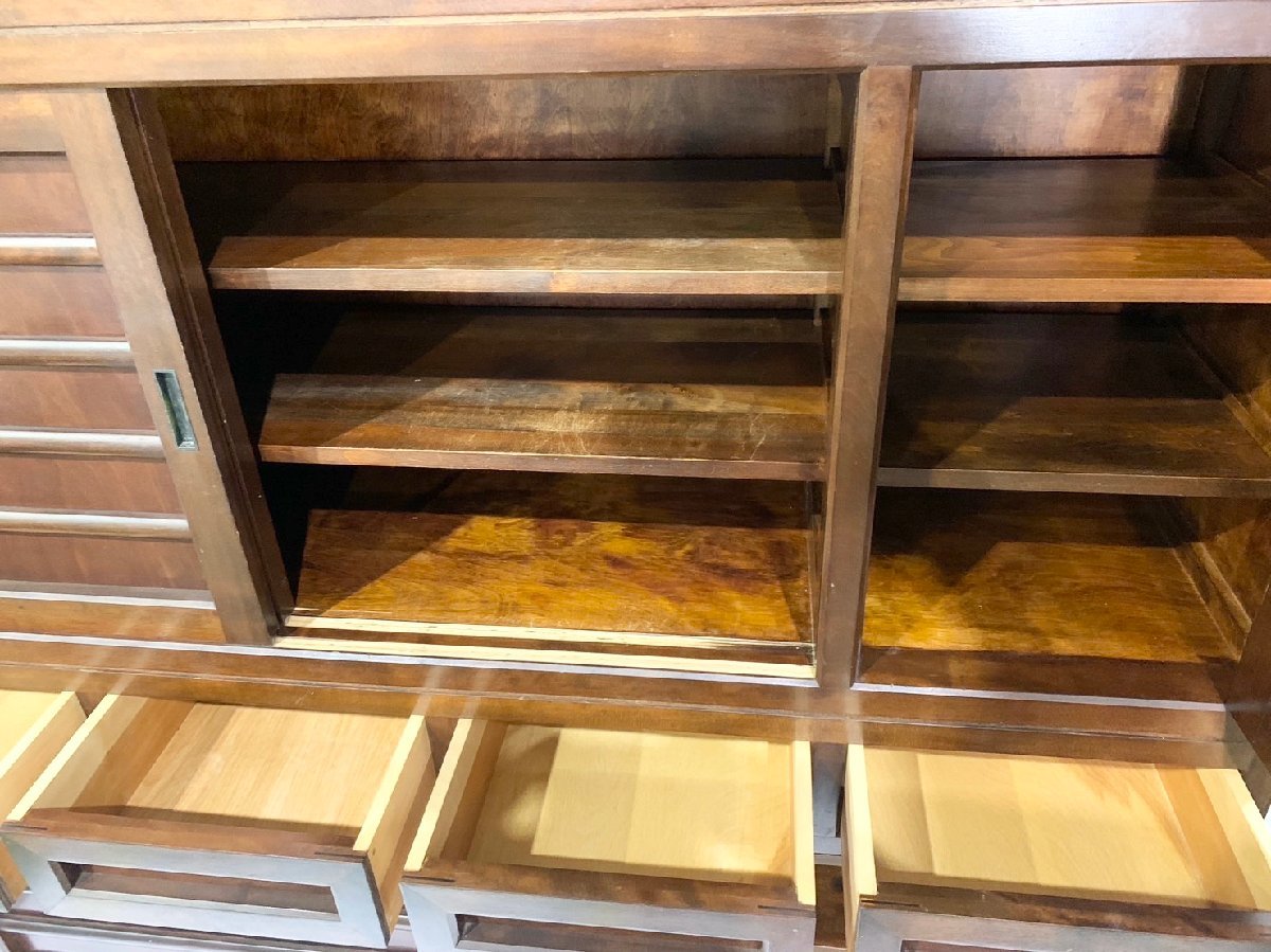 希少】【美品】松本民芸家具・食器棚「舞良型食器棚」