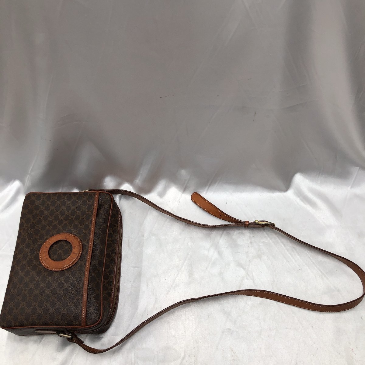中古現状品/TO】CELINE セリーヌ マカダム柄 ショルダーバッグ PVC