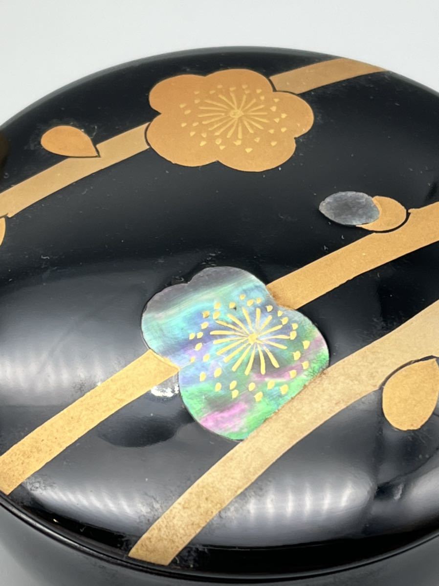 Y10053 岡本 陽斉 作 春秋棗 棗 なつめ 茶入 漆器 伝統工芸 茶道具