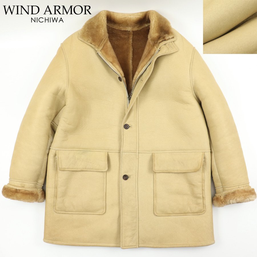 超激得，定番 相場価格￥145 000- ニチワ WIND ARMOR ウインドアーマー オーストラリア産 羊革 肉厚ムートン ジップアップ ミドル丈コート 3L XXL-(毛皮、ファー)｜売買されたオークション情報、yahooの商品情報 毛皮、ファー