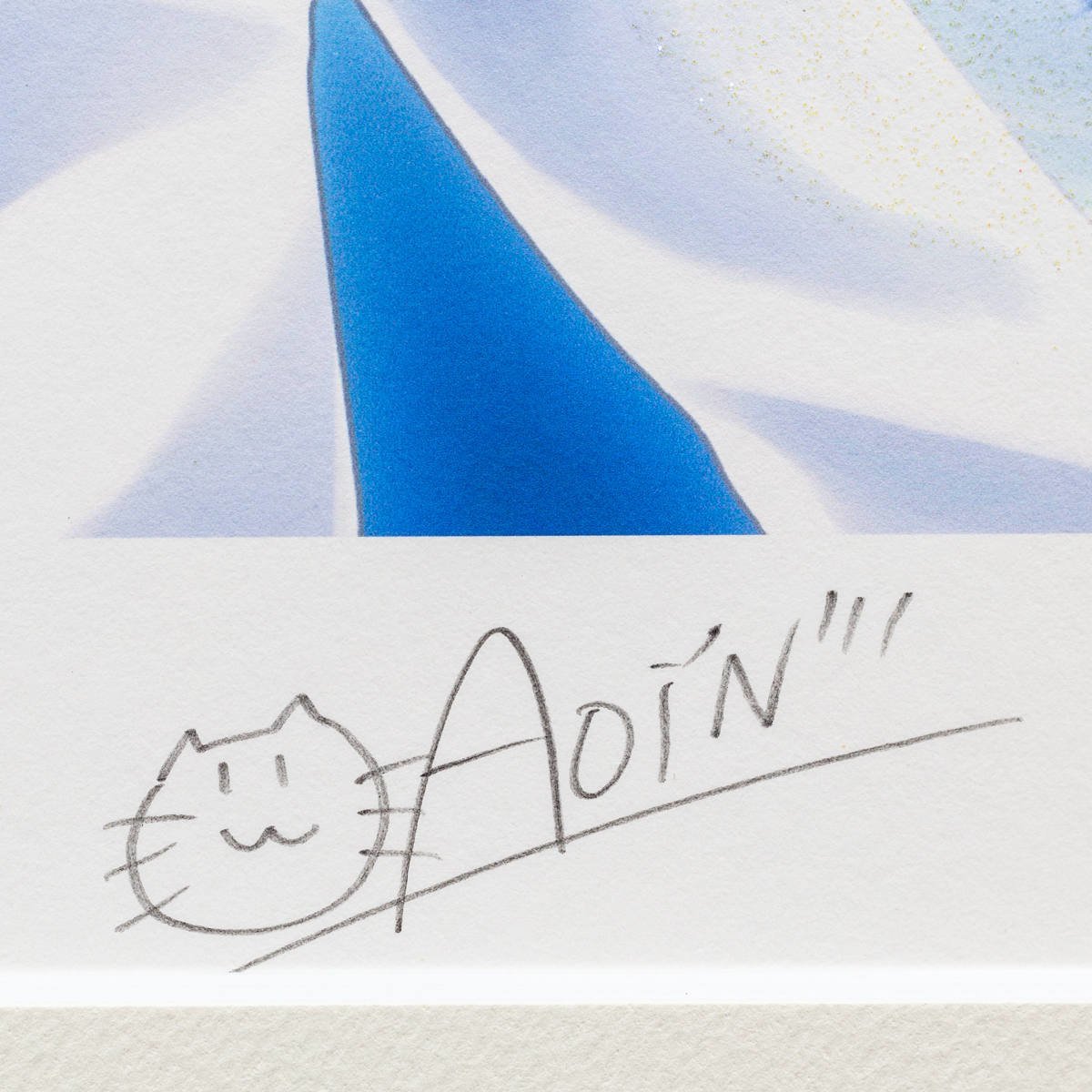 □西又葵版画□『BLUE ANGEL ANGEL』（ミックスドメディア） □西又葵