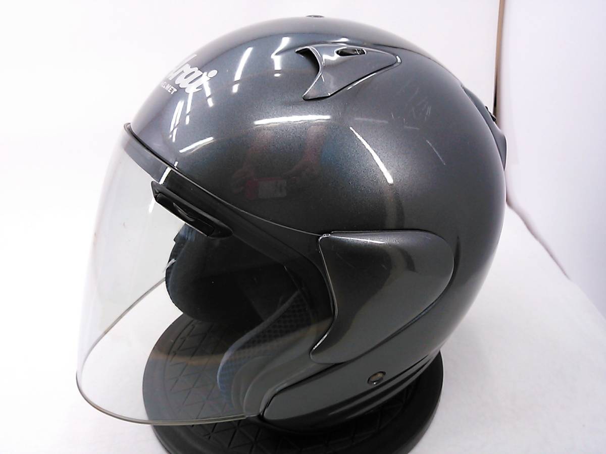 【良品】Arai アライ SZF グレー ジェットヘルメット Arai アライ SZ-F SZF ALUMINA アルミナシルバー アルミナグレー