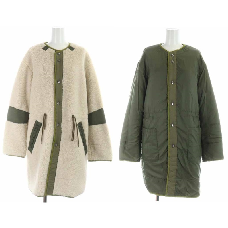 JANE SMITH ボアジャケット ジェーンスミス JANE SMITH 17AW REVERSIBLE BOA COAT ノーカラー