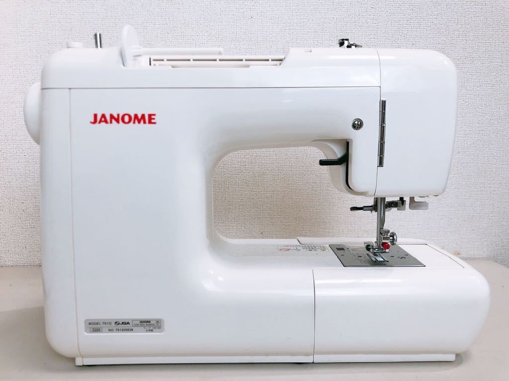 JANOME ミシン 751型 D200 カバー付 説明書 アダプター 付属品