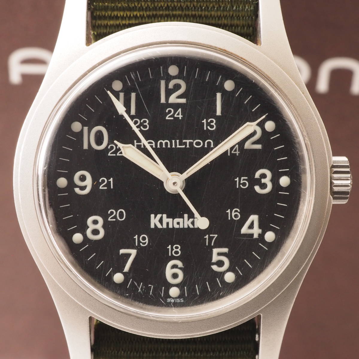 ハミルトン カーキ 9415A HAMILTON Khaki 17石 手巻き 黒文字盤