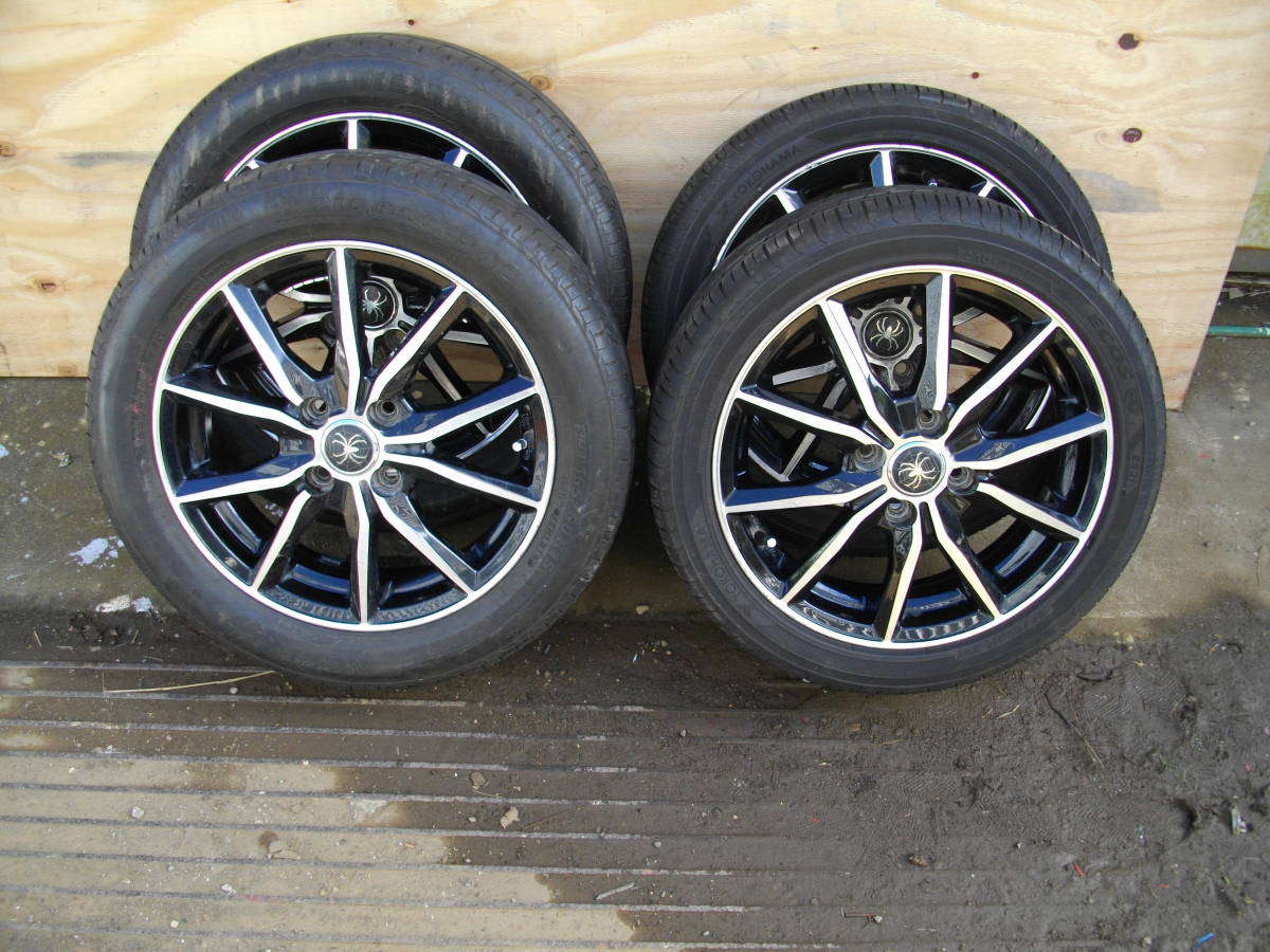 高品質，定番人気 15インチ アルミホイール 前165／50R15 後165／60R15 4穴(ラジアルタイヤ)｜売買されたオークション情報、yahooの商品情報をアーカイブ公開 - オークファン 4穴