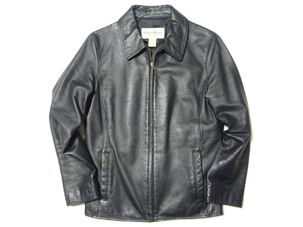 ☆エディーバウアー☆レディースレザージャケットS/黒ブラックEddie