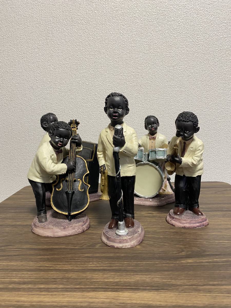 JAZZ ジャズバンドフィギュア 11点セット 置物 レトロ 置物 JAZZ フィギュア ジャズバンド 8体セット Yahoo!オークション
