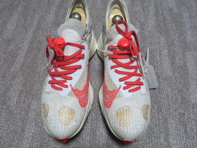 3.1万★良品 2021年モデル NIKE ナイキ エア ズーム テンポ ネクスト% x Off-White Solar Red US8.5 JP26.5cm スニーカー