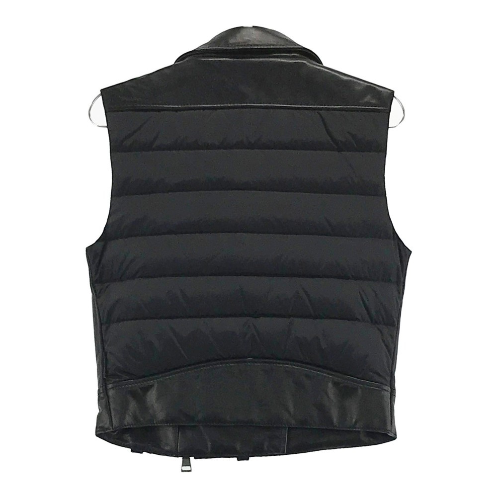 MONCLER モンクレール RODEIA ダブルレザー ダウンベスト ブラック系 1