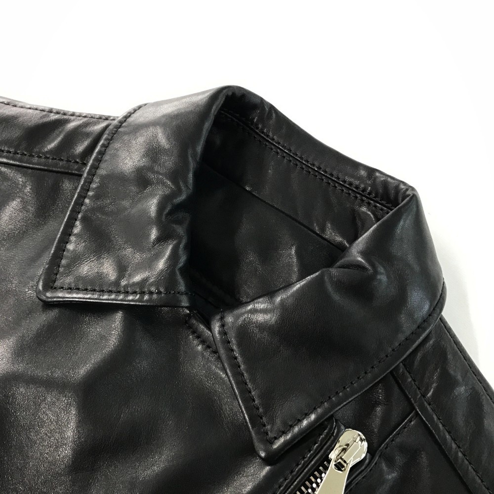MONCLER モンクレール RODEIA ダブルレザー ダウンベスト ブラック系 1