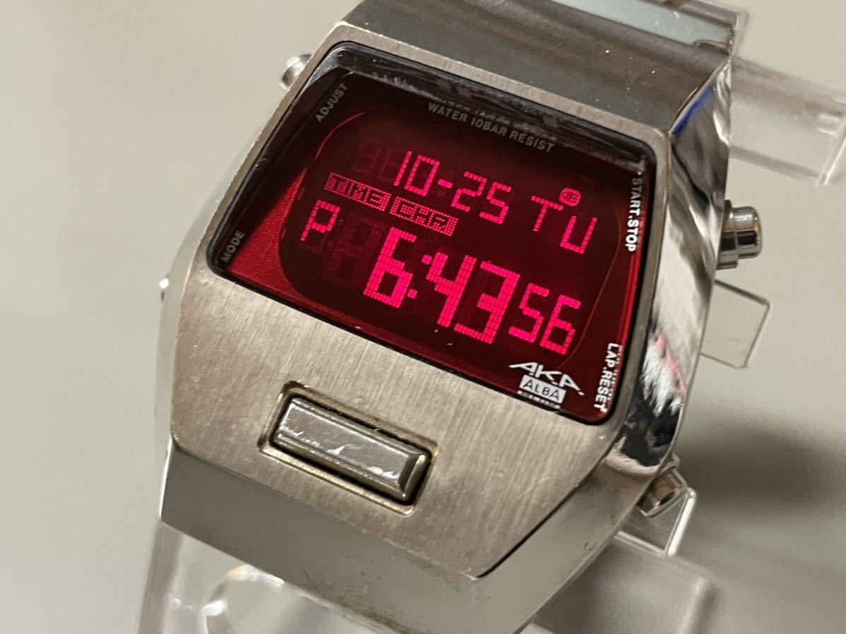 1円〜☆メンズ腕時計 SEIKO セイコー ALBA アルバ AKA デジタル W670