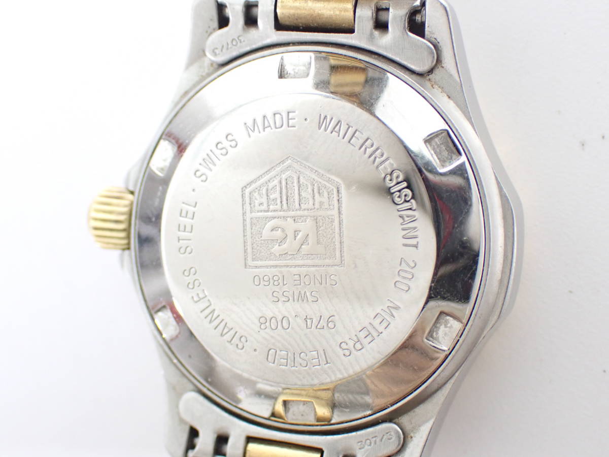 実働】TAG HEUER タグホイヤー 腕時計 974.008 SS/GP 実働TAG HEUER