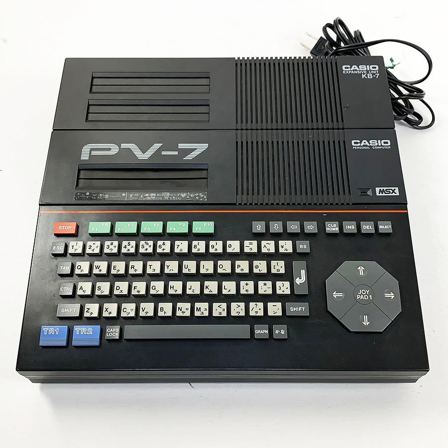 ジャンク品 CASIO カシオ MSX本体 PV-7 拡張ボックス KB-7 JOYSTICK TJ 