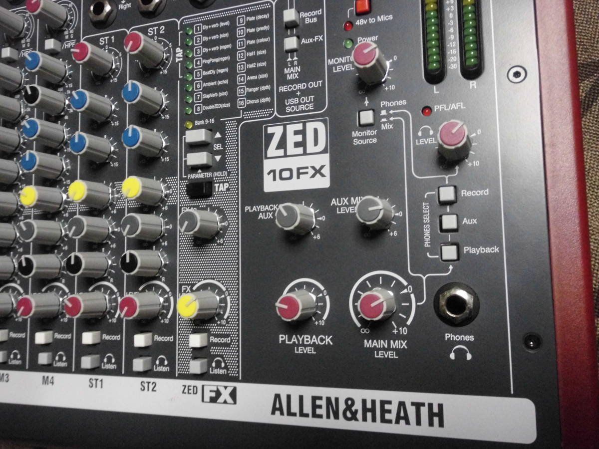 KORG アレン＆ヒース ALLEN & HEATH ミキサー ZED-10FX 綺麗で動作品
