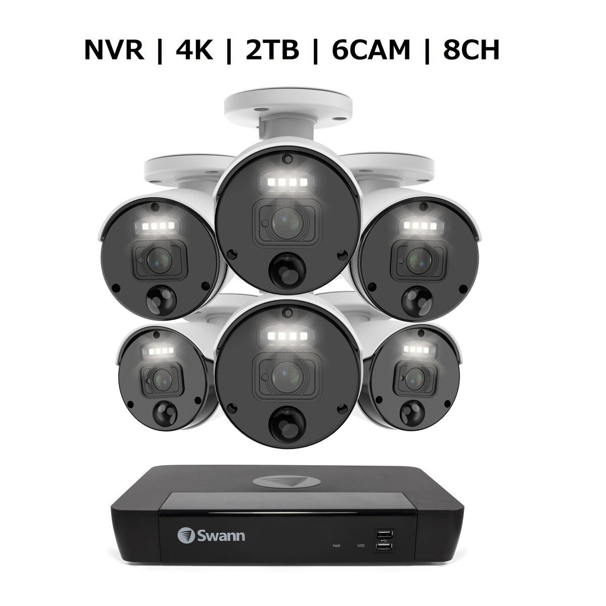 【新作登場，品質保証】 CV4384a Swann スワン 8CH 4K NVRシステム 2TB 4K バレット カメラ 6台セット SWNK-876806 防犯カメラ(防犯カメラ)｜売買されたオークション情報、yahooの商品情報をアーカイブ公開 - オークファン 防犯カメラ